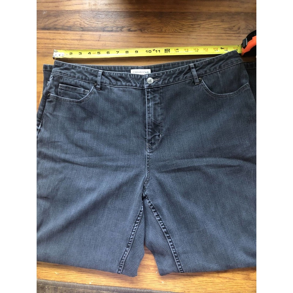 Coldwater Creek Womens Tapered Leg Stretch Jeans Regular Fit Casual Sz 20 Black